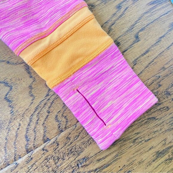 Girls Ivivva pink and Orange perfect your practice reversible jacket size 10 - Picture 4 of 7